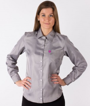 EMF Protective Long Sleeved Womens Shirt (Grey)