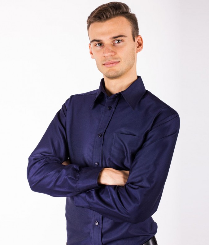 mens dress shirt navy