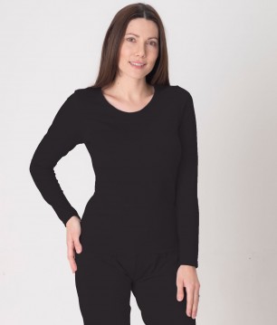 EMF Protective Women's Long Sleeved Vest (Black)