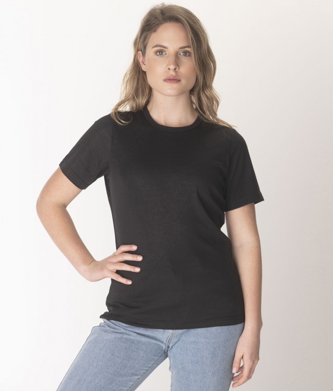 Leblok Women's T-Shirt in Cotton / Silver (Black)
