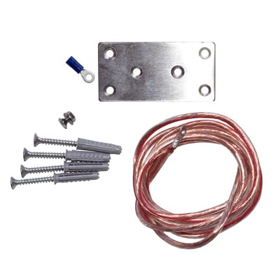 Grounding plate kit for EMF shielding wallpaper