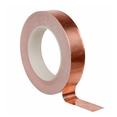 Self adhesive copper tape for grounding EMF shielding wall covering